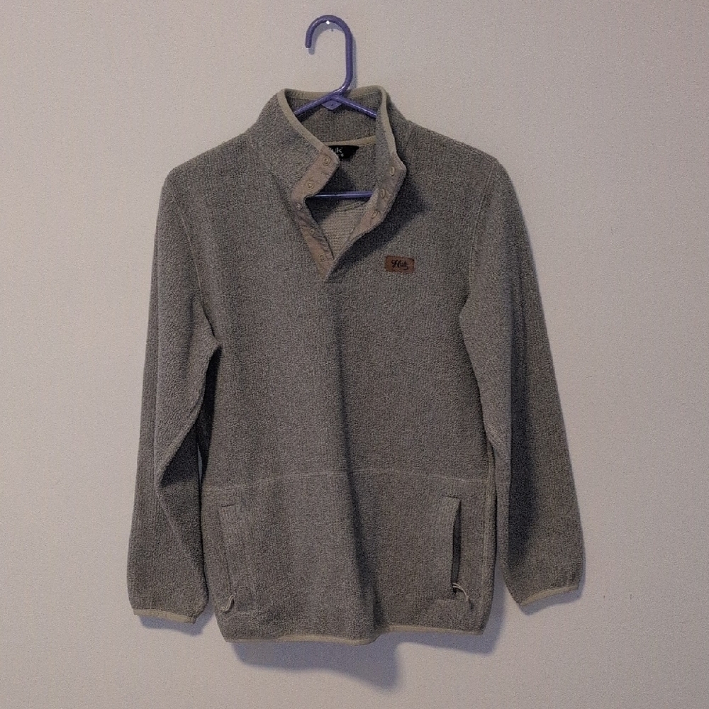 Huk Gray Fleece Sweatshirt
